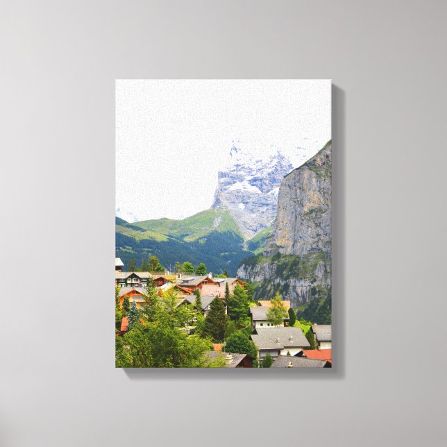 Murren in der Schweiz Leinwanddruck (Vorderseite)