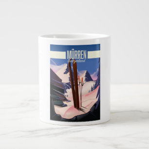Murren Schweiz Skipposter Kunstdruck. Jumbo-Tasse