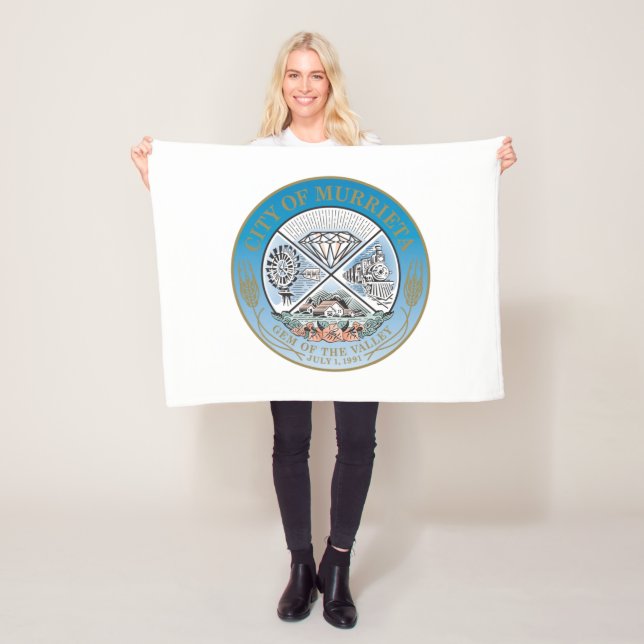 Murrieta (Kalifornien) City Siegel Fleecedecke (Beispiel)
