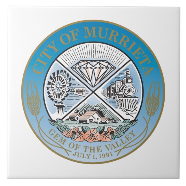Murrieta (Kalifornien) City Siegel Fliese (Vorderseite)
