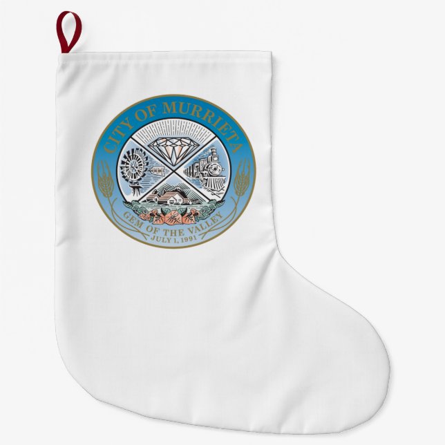 Murrieta (Kalifornien) City Siegel Großer Weihnachtsstrumpf (Vorderseite)
