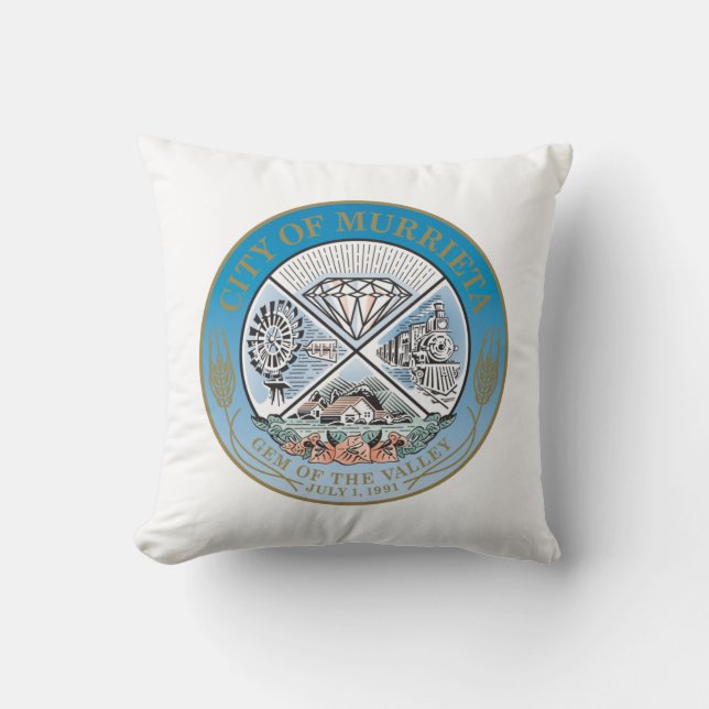Murrieta (Kalifornien) City Siegel Kissen (Vorderseite)