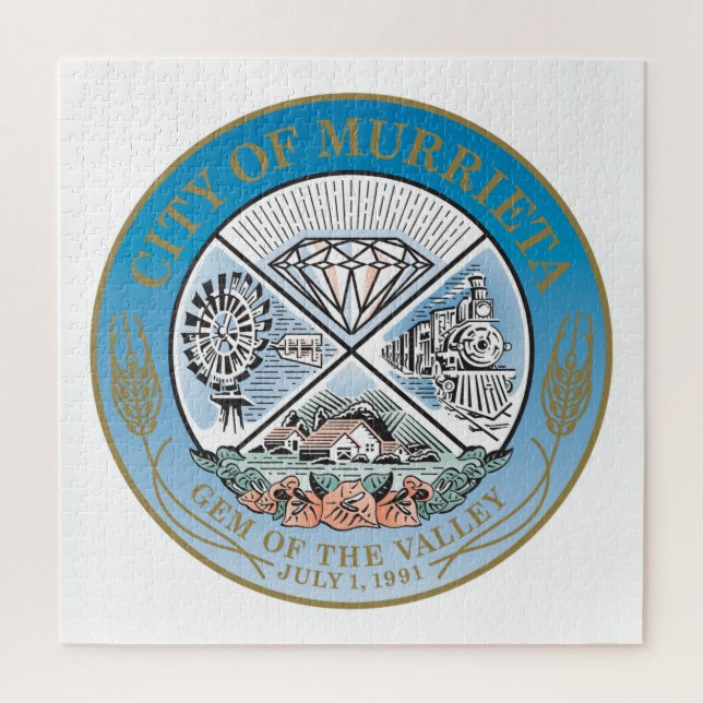 Murrieta (Kalifornien) City Siegel Puzzle (Vertikal)