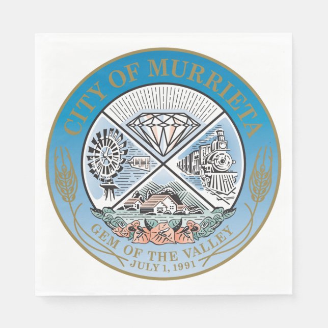 Murrieta (Kalifornien) City Siegel Serviette (Vorderseite)