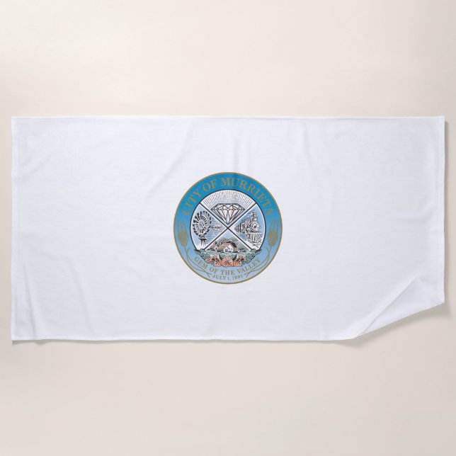 Murrieta (Kalifornien) City Siegel Strandtuch (Vorderseite)