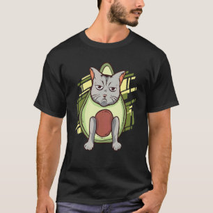 Mürrische Avocado-Katze Avo Katze O  Kätzchen Haus T-Shirt