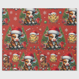 Mürrische Bauernhof-Weihnachten Geschenkpapier