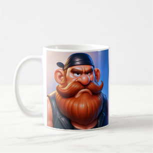 Mürrische Biker-Kunst Kaffeetasse