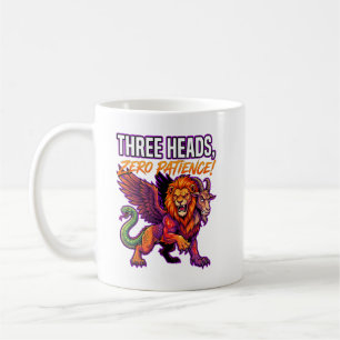 Mürrische Chimäre Drei Köpfe Null Geduld Humor Kaffeetasse