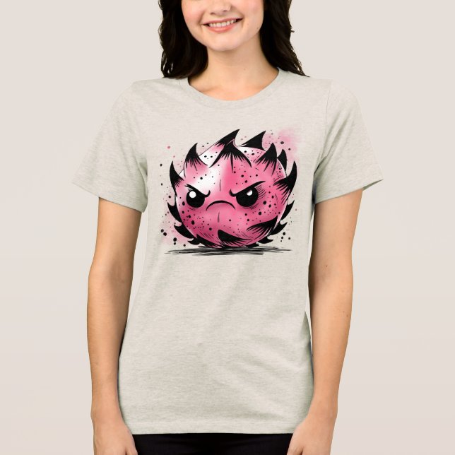 Mürrische Drachenfrucht Tri-Blend Shirt (Vorderseite)