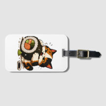 Mürrische Dreifarbenkatze Sushi-Liebhaberin