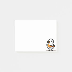 Mürrische Ente Minimalistische Cartoon-Maskottchen Post-it Klebezettel