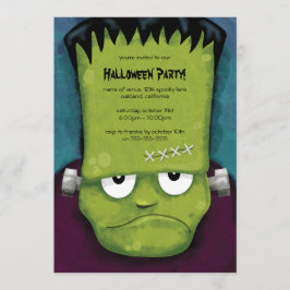 Mürrische Frankenstein Halloween-Party-Einladung Einladung