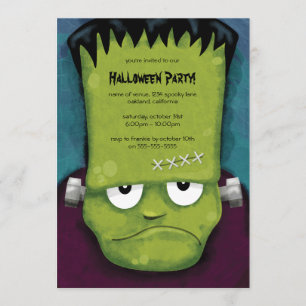 Mürrische Frankenstein Halloween-Party-Einladung Einladung