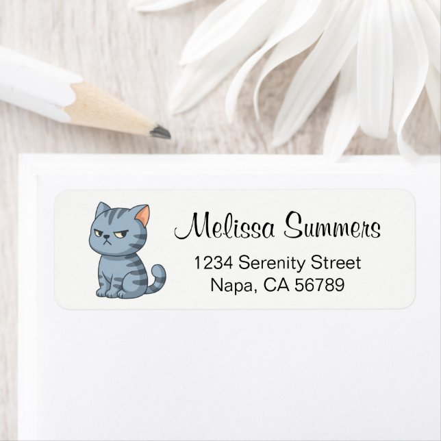 Mürrische Graue Tabby-Katze (Insitu)
