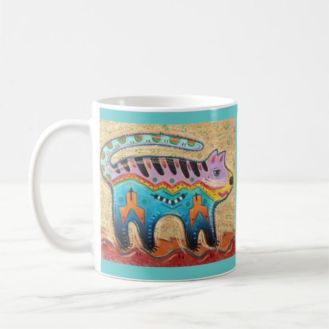 Mürrische Katze Kaffeetasse (Links)
