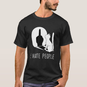 Mürrische Katze Katzen Ich mag keine Menschen Katz T-Shirt