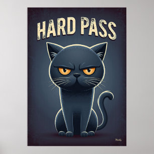Mürrische Katze – Lustige Cartoon-Figur mit mürris Poster