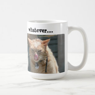 Mürrische Katzen-Kaffee-Tasse, was auch immer…. Tasse