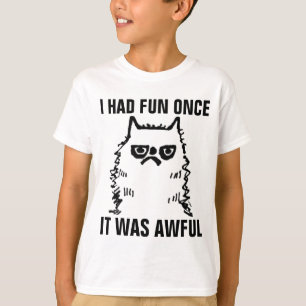 Mürrische Katzen-T - Shirts für Kinderjungen,