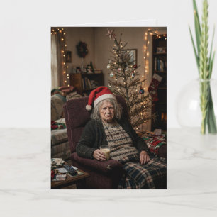 Mürrische Lady Sarkastisches Weihnachten Karte