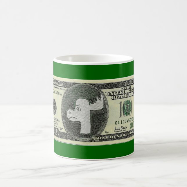 Mürrische Moosie $100 Rechnung Tasse (Mittel)