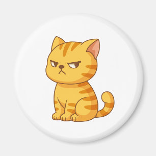 Mürrische orange getigerte Katze Magnet