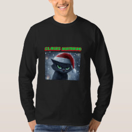 Mürrische schwarze Katze ‘Kralle Humbug’ Weihnacht T-Shirt