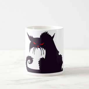 Mürrische schwarze Katzen-Tasse Tasse