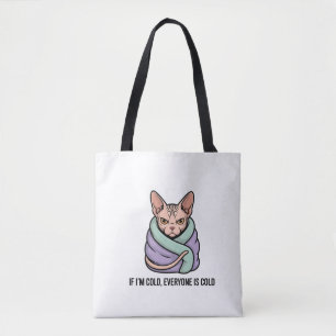 Mürrische Sphynx-Katze Kalter Humor Cartoon-Kunst