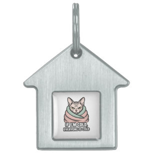 Mürrische Sphynx-Katze Kalter Humor Cartoon-Kunst Tiermarke