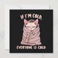 Mürrische Sphynx-Katze Kalter Humor Illustration