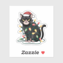 Mürrische Weihnachtskatze