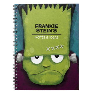 Mürrischen Frankensteins Monster personalisiert Notizblock