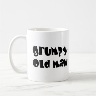 mürrischer alter Mann Kaffeetasse