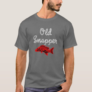 Mürrischer alter rote Snapper-Fisch-T - Shirt