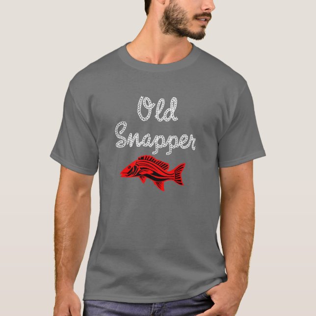 Mürrischer alter rote Snapper-Fisch-T - Shirt (Vorderseite)