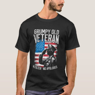 Mürrischer alter Veteran ohne Filter keine Entschu T-Shirt