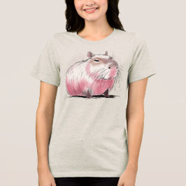 Mürrischer Capybara Tri-Blend Shirt