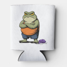 Mürrischer Frosch Lustiger Cartoon-Frosch Dosenkühler