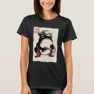 Mürrischer Frosch Lustiger Cowboy Howdy Western An T-Shirt