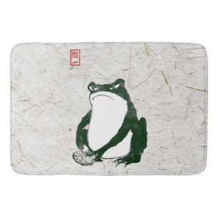 Mürrischer Japanischer Frosch Kröte 19. Jahrhunder Badematte