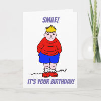 Mürrischer Jungen-Lächeln-Geburtstag
