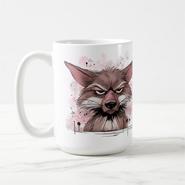 Mürrischer Kojote Kaffeetasse (Links)