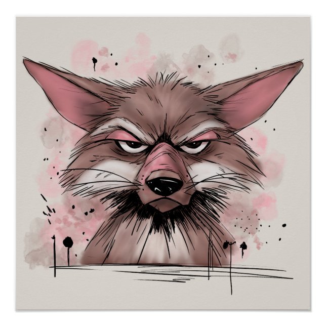 Mürrischer Kojote Poster (Vorderseite)