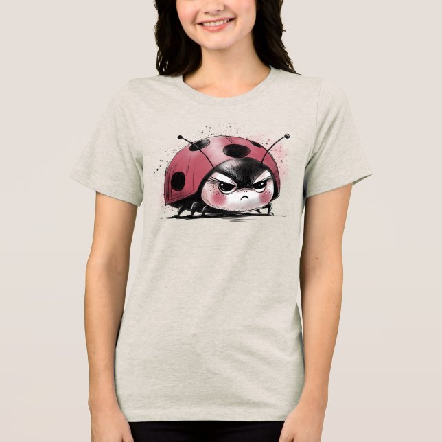 Mürrischer Marienkäfer Tri-Blend Shirt (Vorderseite)