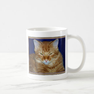 Mürrischer orange Maine Coon Kaffeebecher Tasse
