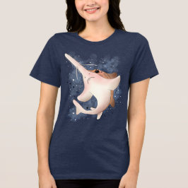 Mürrischer Sägehai Tri-Blend Shirt