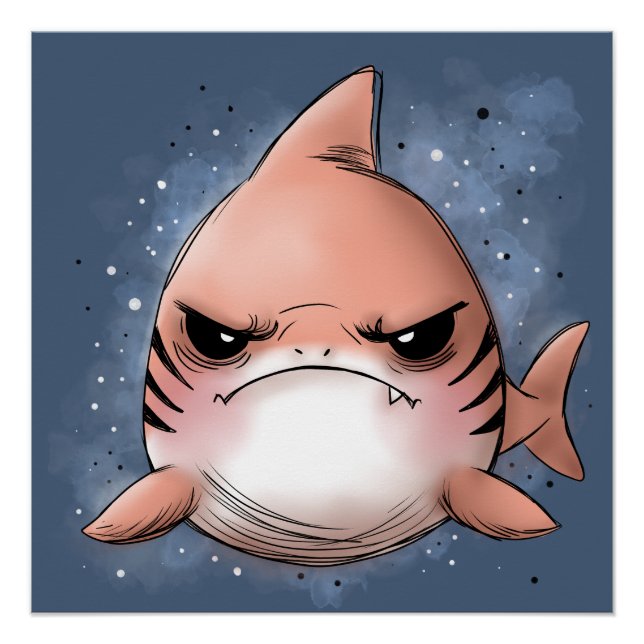 Mürrischer Tigershark Poster (Vorderseite)