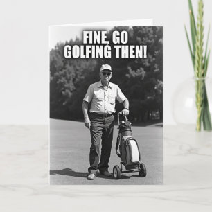 Mürrischer Vatertag Golfkarte Karte